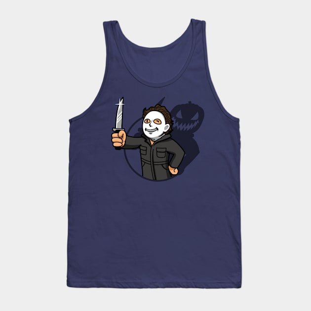 Cute Halloween Slasher Gamer Horror Movie Parody Tank Top by BoggsNicolas